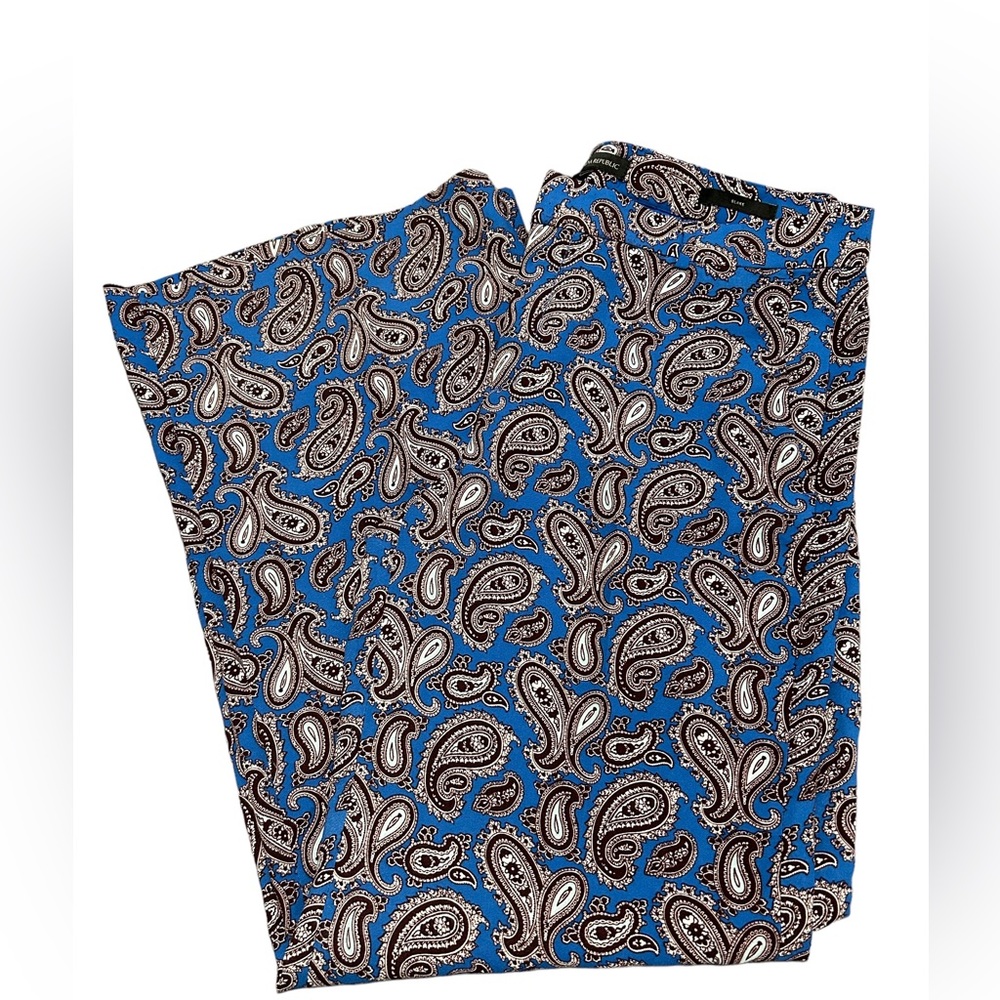 Banana Republic Avery Paisely Print Flowy Pants s 10